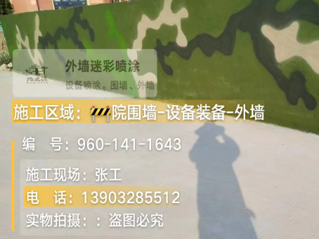 潍坊 迷彩漆喷涂价格（按平方米计费）